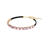Swarovski Millenia Tennis Choker Octagon Cut Purple Gold-Tone Plated