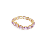 Swarovski Millenia Tennis Bracelet Octagon Cut Purple Gold-Tone Plated