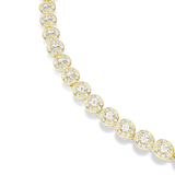 مجموعة Swarovski Una Angelic، قطع دائري، أبيض، مطلي باللون الذهبي
