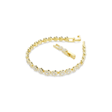 مجموعة Swarovski Una Angelic، قطع دائري، أبيض، مطلي باللون الذهبي