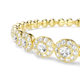 مجموعة Swarovski Una Angelic، قطع دائري، أبيض، مطلي باللون الذهبي