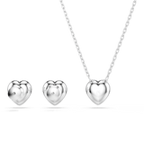 Swarovski Ariana Grande x Swarovski set, Mixed cuts, Heart, White, Rhodium plated