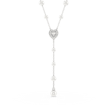 Swarovski Ariana Grande x Swarovski Y Necklace Crystal pearl Mixed cuts Heart White Rhodium plated