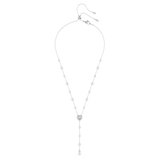 Swarovski Ariana Grande x Swarovski Y Necklace Crystal pearl Mixed cuts Heart White Rhodium plated