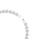 Swarovski Ariana Grande x Tennis Necklace Mixed cuts Heart White Rhodium plated