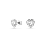 Swarovski Ariana Grande x Swarovski Stud Earrings Mixed cuts Heart White Rhodium plated