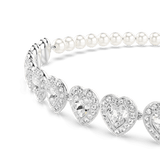 Swarovski Ariana Grande X Swarovski Tennis Choker Mixed Cuts Heart White Rhodium Plated