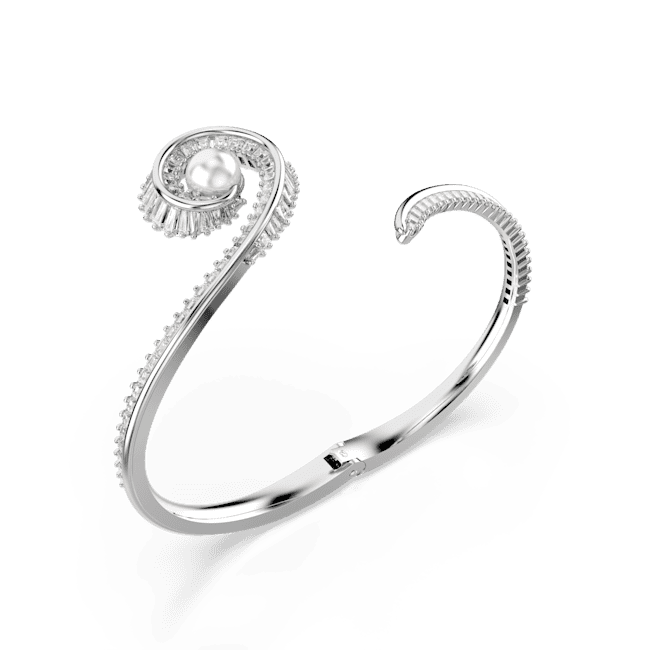 Swarovski Ariana Grande X Swarovski Bangle Crystal Pearl Baguette Cut White Rhodium Plated | Accessories | Braceletes | Fashion Jewellery | Ladies bracelet | Spring Festival | Women | Womens Swarovski Ariana Grande X Swarovski Bangle Crystal Pearl Baguette Cut White Rhodium Plated | Accessories | Braceletes | Fashion Jewellery | Ladies bracelet | Spring Festival | Women | Womens