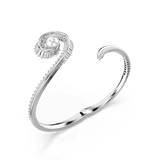 Swarovski Ariana Grande X Swarovski Bangle Crystal Pearl Baguette Cut White Rhodium Plated