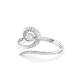 Swarovski Ariana Grande X Swarovski Bangle Crystal Pearl Baguette Cut White Rhodium Plated