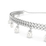 Swarovski Ariana Grande X Swarovski Choker Crystal Pearl Round Cut White Rhodium Plated