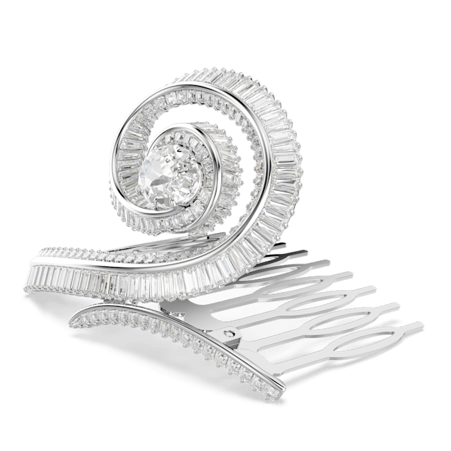 Swarovski Ariana Grande x Hair Clip Crystal pearl Baguette cut White Rhodium plated Swarovski Ariana Grande x Hair Clip Crystal pearl Baguette cut White Rhodium plated