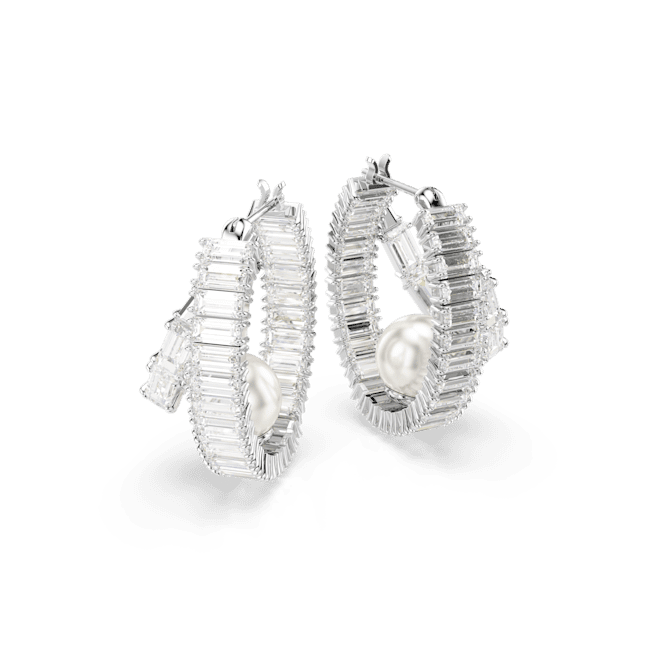 Swarovski Ariana Grande x Hoop Earrings Crystal pearl Baguette cut White Rhodium plated | Accessories | departure-to-desk | Earrings | Fashion Jewellery | Spring Festival | Women | Women Earrings | Womens Swarovski Ariana Grande x Hoop Earrings Crystal pearl Baguette cut White Rhodium plated | Accessories | departure-to-desk | Earrings | Fashion Jewellery | Spring Festival | Women | Women Earrings | Womens