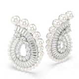 Swarovski Ariana Grande x Drop Earrings Crystal Pearl Mixed cuts White Rhodium plated