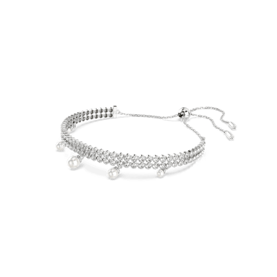 Swarovski Ariana Grande X Swarovski Bracelet Crystal Pearl Round Cut White Rhodium Plated