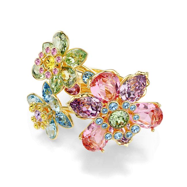 Swarovski Idyllia Ring Mixed Cuts Flower Multicolored Gold-Tone Plated | Accessories | Fashion Jewellery | Ring | Spring Festival | Women | Women Rings | Womens Swarovski Idyllia Ring Mixed Cuts Flower Multicolored Gold-Tone Plated | Accessories | Fashion Jewellery | Ring | Spring Festival | Women | Women Rings | Womens