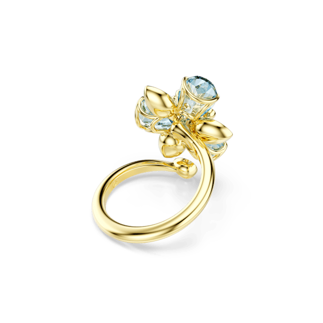 Swarovski Idyllia Open Ring Mixed Cuts Flower Blue Gold-Tone Plated | Accessories | Fashion Jewellery | Ring | Women | Women Rings | Womens Swarovski Idyllia Open Ring Mixed Cuts Flower Blue Gold-Tone Plated | Accessories | Fashion Jewellery | Ring | Women | Women Rings | Womens