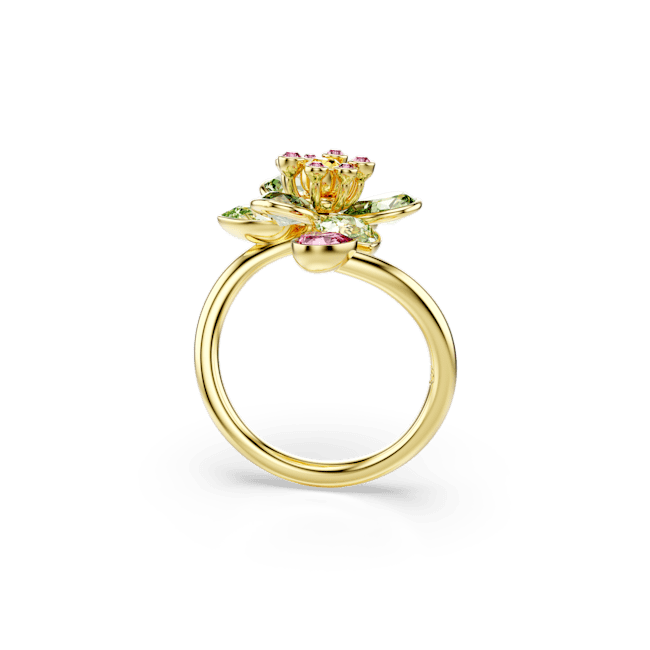 Swarovski Idyllia Open Ring Mixed Cuts Flower Green Gold-Tone Plated | Accessories | Fashion Jewellery | Ring | Women | Women Rings | Womens Swarovski Idyllia Open Ring Mixed Cuts Flower Green Gold-Tone Plated | Accessories | Fashion Jewellery | Ring | Women | Women Rings | Womens