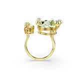 Swarovski Gema Open Ring Mixed Cuts Multicolored Gold-Tone Plated