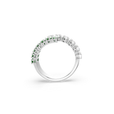 Swarovski Matrix Ring Mixed Cuts Green Rhodium Plated