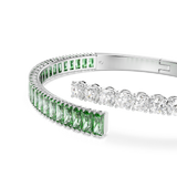 Swarovski Matrix Bangle Mixed Cuts Green Rhodium Plated