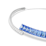 Swarovski Matrix Choker Mixed Cuts Blue Rhodium Plated