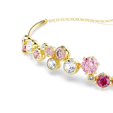 Swarovski Constella Bracelet Mixed Cuts Multicolored Gold-Tone Plated