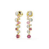 Swarovski Constella set, Mixed cuts, Multicolored, Gold-tone plated