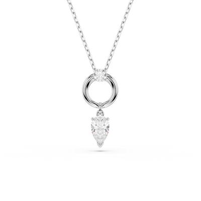 Swarovski Mesmera Necklace Pendant Pear Cut White Rhodium Plated