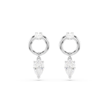Swarovski Mesmera Drop Earrings Mixed Cuts White Rhodium Plated