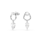 Swarovski Mesmera Drop Earrings Mixed Cuts White Rhodium Plated