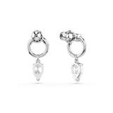 Swarovski Mesmera Drop Earrings Mixed Cuts White Rhodium Plated