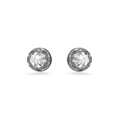 Swarovski Sublima Stud Earrings Spike White Ruthenium Plated