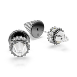Swarovski Sublima Stud Earrings Spike White Ruthenium Plated