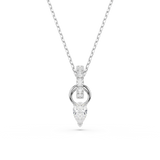 Swarovski Mesmera set, Pear cut, Round cut, White, Rhodium plated