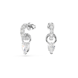 Swarovski Mesmera set, Pear cut, Round cut, White, Rhodium plated