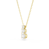 Swarovski Stilla Attract Necklace Pendant Round Cut White Gold-Tone Plated