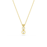 Swarovski Stilla Attract Necklace Pendant Round Cut White Gold-Tone Plated