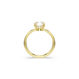 Swarovski Stilla Cocktail Ring Round Cut White Gold-Tone Plated Size 50