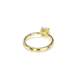 Swarovski Stilla Cocktail Ring Round Cut White Gold-Tone Plated Size 52