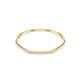 Swarovski Dextera Bangle Octagon Shape Round Cut White Gold-Tone Plated