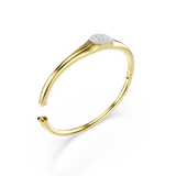 Swarovski Dextera Bangle Round Cut White Gold-Tone Plated