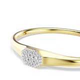 Swarovski Dextera Bangle Round Cut White Gold-Tone Plated