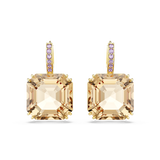 Swarovski Millenia Drop Earrings Mixed Cuts Caramel Gold-Tone Plated