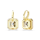 Swarovski Millenia Drop Earrings Mixed Cuts Caramel Gold-Tone Plated