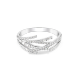 Swarovski Matrix Bangle Mixed Cuts White Rhodium Plated