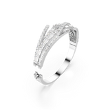 Swarovski Matrix Bangle Mixed Cuts White Rhodium Plated
