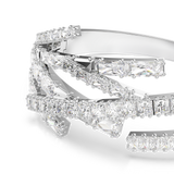 Swarovski Matrix Bangle Mixed Cuts White Rhodium Plated