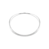 Swarovski Matrix Necklace Baguette Cut White Rhodium Plated