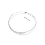 Swarovski Matrix Necklace Baguette Cut White Rhodium Plated